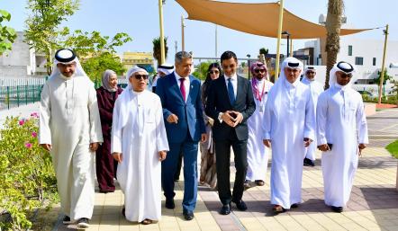 وزير شؤون البلديات والزراعة يفتتح حديقة القرية بمجمع 551 في المحافظة الشمالية